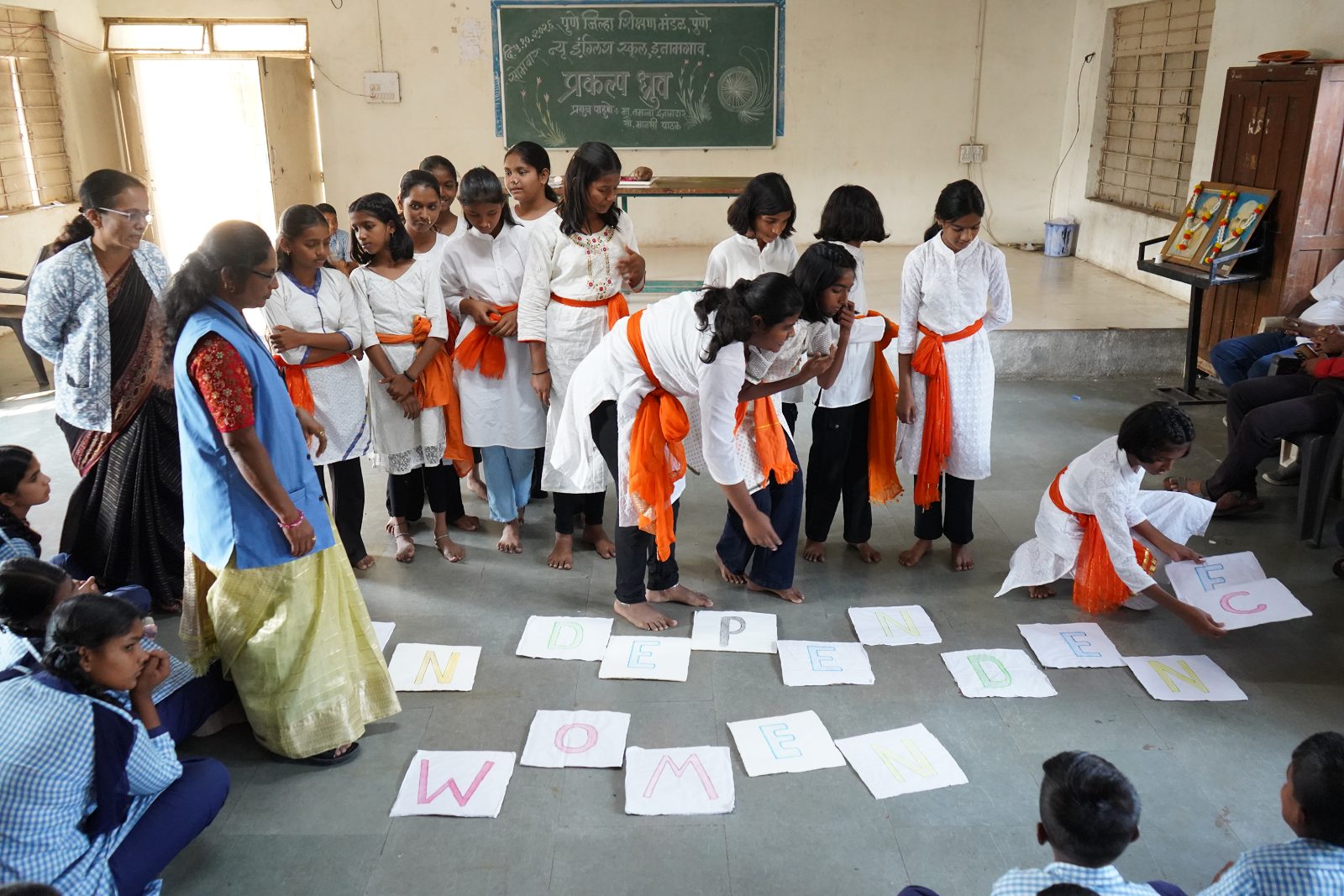 Program DHRUV life-skills activity with school students near Pune