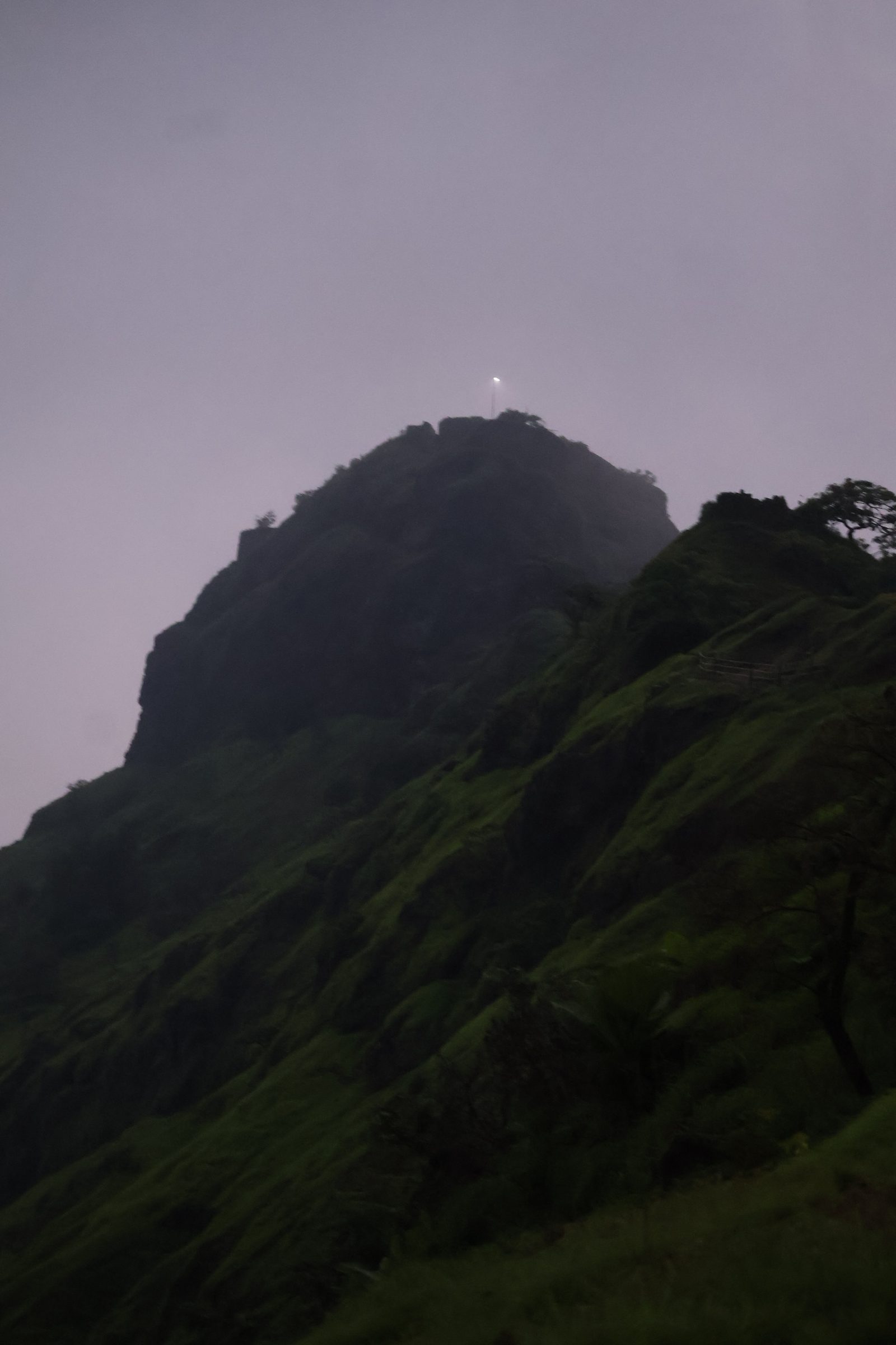 Tikona in the last hour of daylight.